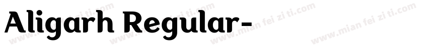 Aligarh Regular字体转换